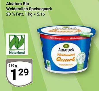 Alnatura Bio Weidemilch Speisequark 250 g