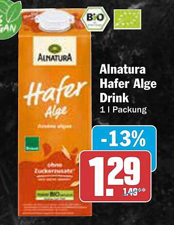Alnatura Hafer Alge Drink 1 l Packung