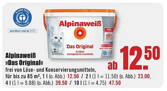 Alpinaweiß »Das Original« – Innenfarbe frei von Lösungsmitteln