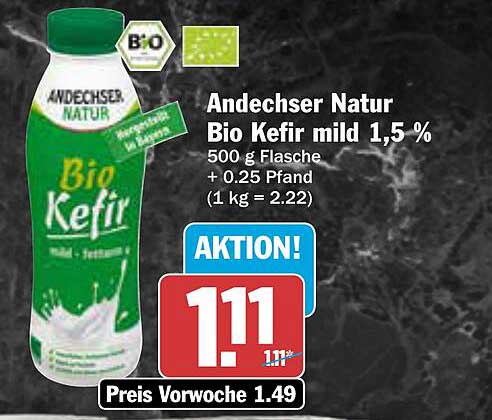 Andechser Natur Bio Kefir mild 1,5 %