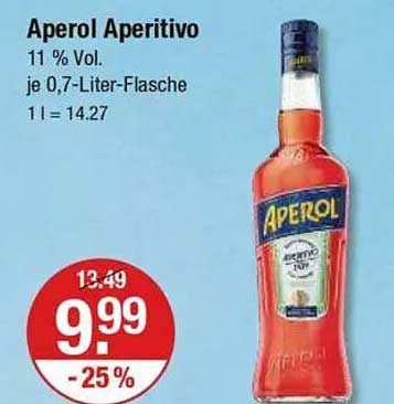 Aperol Aperitivo 0,7-Liter-Flasche