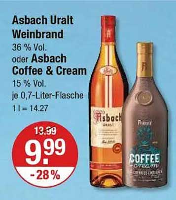 Asbach Uralt Weinbrand oder Asbach Coffee & Cream