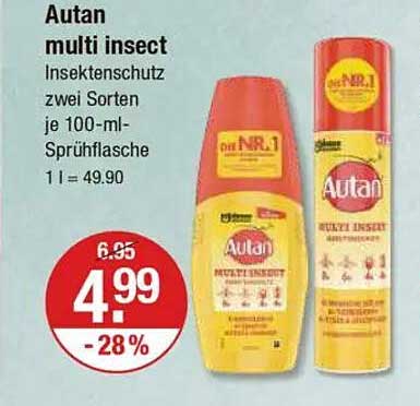 Autan multi insect Insektenschutz zwei Sorten je 100-ml-Sprühflasche