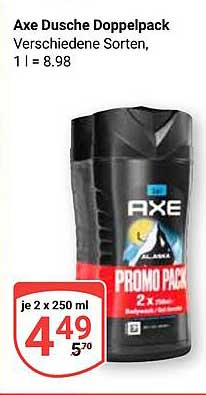 Axe Dusche Doppelpack, verschiedene Sorten