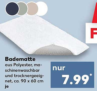 Badematte aus Polyester – Maschinenwaschbar und Trocknergeeignet