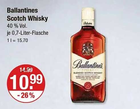 Ballantines Scotch Whisky 0,7-Liter-Flasche