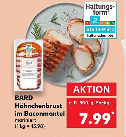 BARD Hähnchenbrust im Baconmantel mariniert