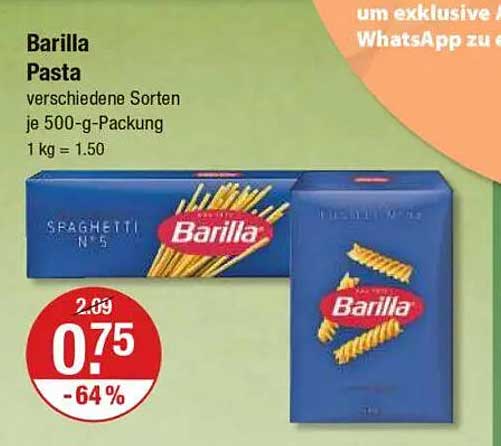 Barilla Pasta - verschiedene Sorten je 500-g-Packung