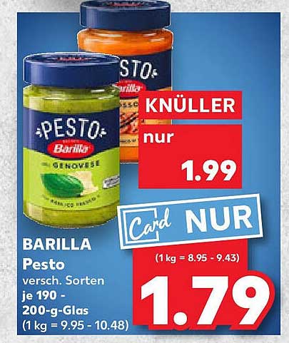 Barilla Pesto verschiedene Sorten je 190 - 200-g-Glas