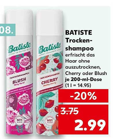 BATISTE Trockenshampoo Cherry oder Blush je 200-ml-Dose