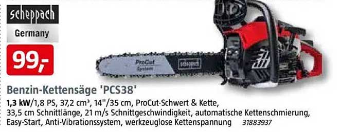 Benzin-Kettensäge 'PCS38'