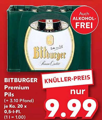BITBURGER Premium Pils (auch alkoholfrei)