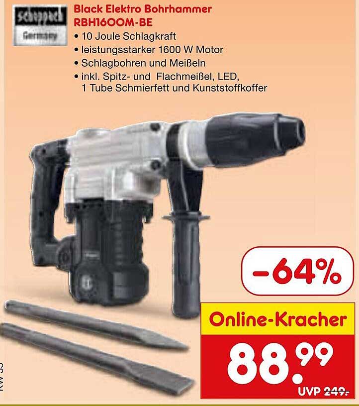 Black Elektro Bohrhammer RBH1600M-BE