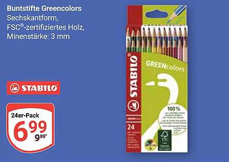 Buntstifte Greencolors 24er-Pack von Stabilo