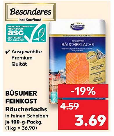 BÜSUMER FEINKOST Räucherlachs in feinen Scheiben