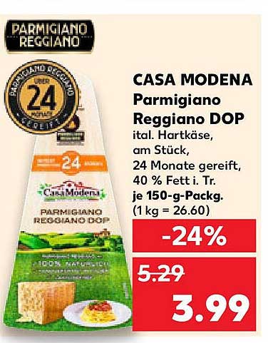 CASA MODENA Parmigiano Reggiano DOP 150 g