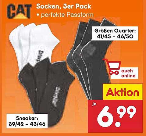 CAT Socken, 3er Pack - perfekte Passform