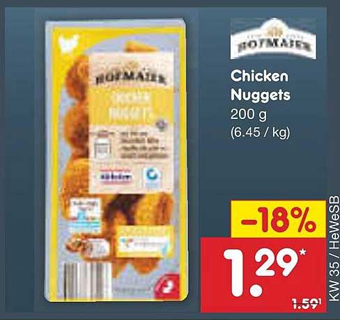 Chicken Nuggets 200 g (6,45 €/kg)