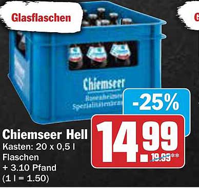 Chiemseer Hell 20 x 0,5 l Kasten