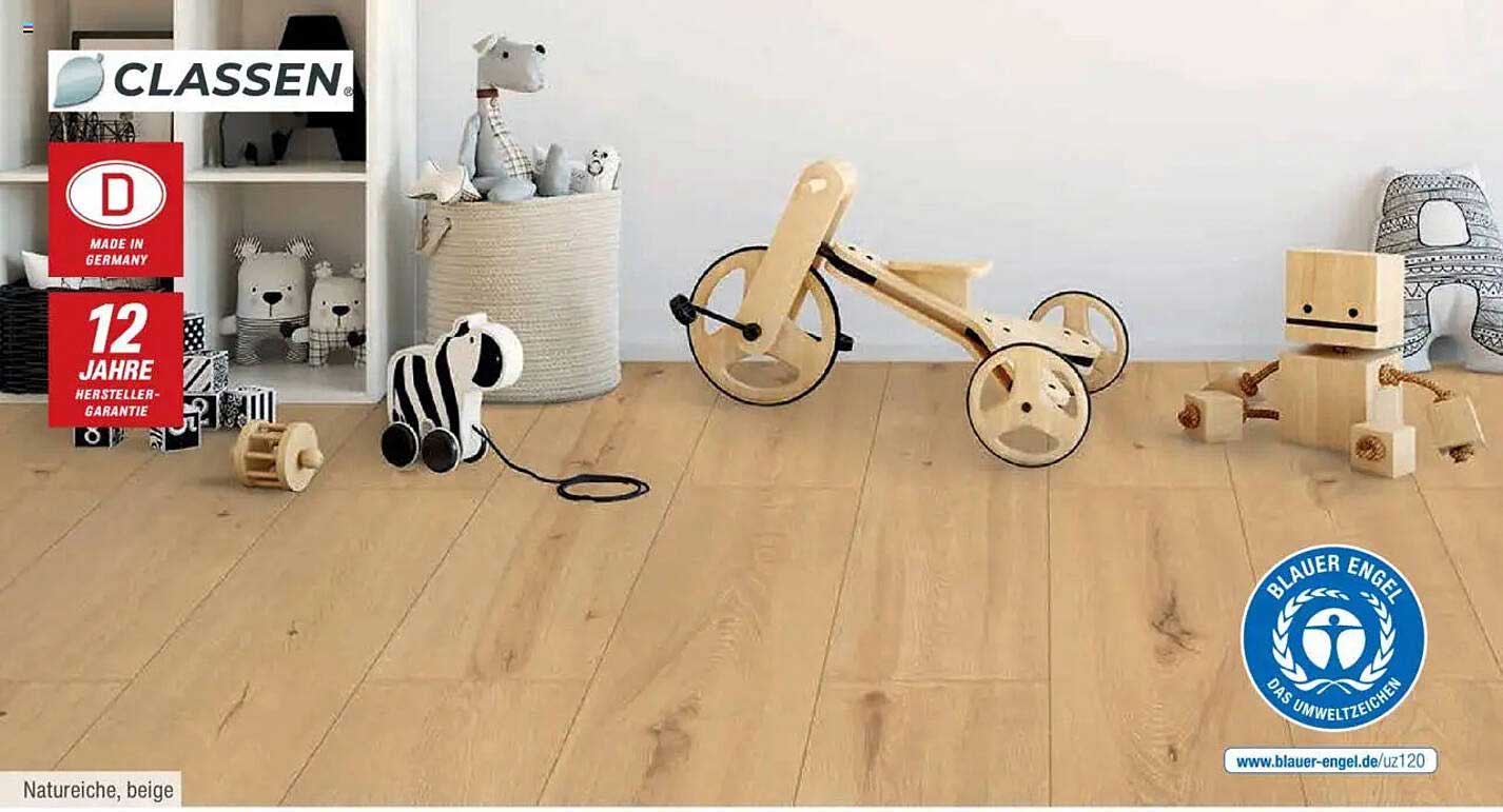 CLASSEN Laminat aus Naturneiche, beige