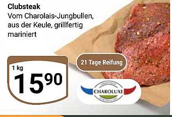 Clubsteak Vom Charolais-Jungbullen, aus der Keule, grillfertig mariniert