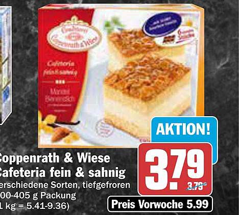 Coppenrath & Wiese Cafeteria fein & sahnig, verschiedene Sorten, tiefgefroren