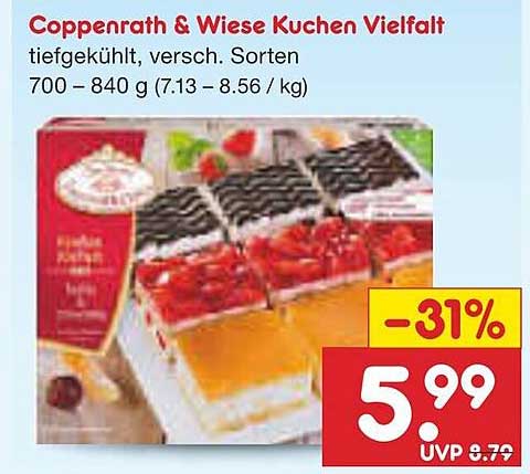 Coppenrath & Wiese Kuchen Vielfalt - Tiefgekühlt, verschied. Sorten