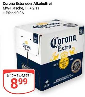Corona Extra oder Alkoholfrei - 12er Pack