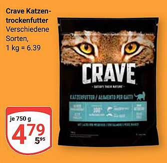 Crave Katzen-Trockenfutter Verschiedene Sorten, 750 g für nur 4,79