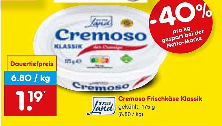 Cremoso Frischkäse Klassik, 175 g