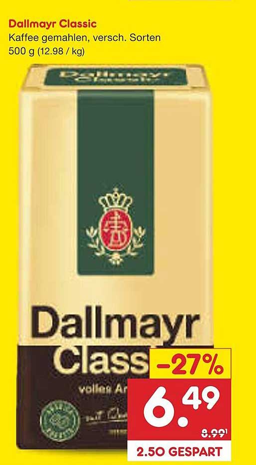 Dallmayr Classic Kaffee gemahlen, verschiedene Sorten, 500 g