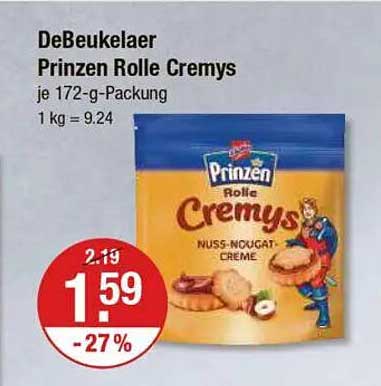 DeBeukelaer Prinzen Rolle Cremys 172-g-Packung