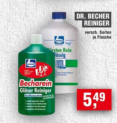 Dr. Becher Reiniger - verschiedene Sorten je Flasche