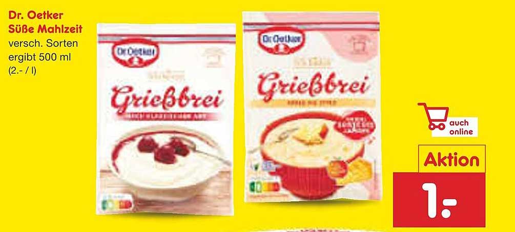 Dr. Oetker Süße Mahlzeit Grießbrei 500 ml