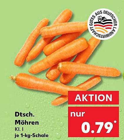 Dt. Möhren Kl. I je 1-kg-Schale