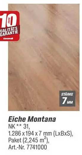 Eiche Montana - Laminatboden mit 10 Jahren Garantie