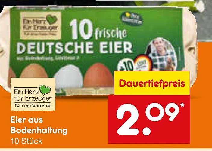 Eier aus Bodenhaltung, 10 Stück