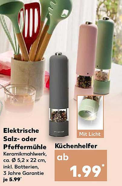 Elektrische Salz- oder Pfeffermühle