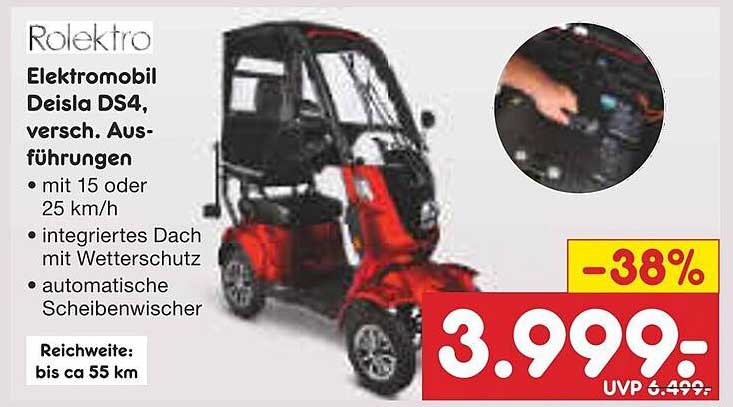 Elektromobil Deisla DS4, versch. Ausführungen