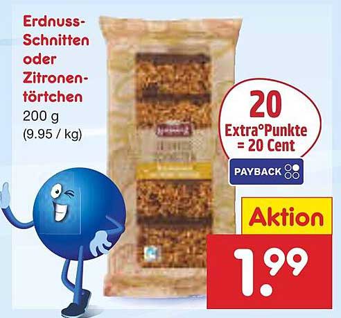 Erdnuss-Schnitten oder Zitronen-Törtchen 200 g