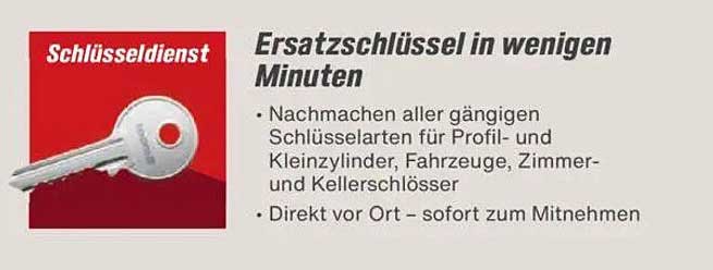 Ersatzschlüssel in wenigen Minuten