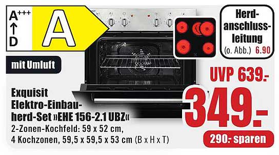 Exquisit Elektro-Einbauherd-Set »EHE 156-2.1 UBZ«