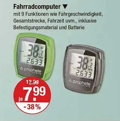 Fahrradcomputer mit 9 Funktionen