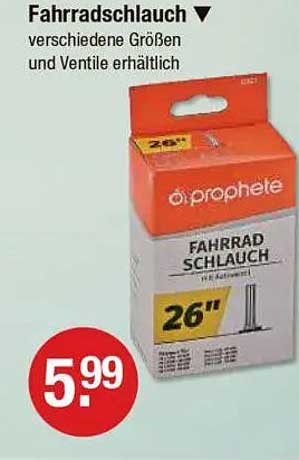 Fahrradschlauch 26" - verschiedene Größen und Ventile erhältlich