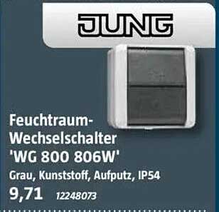 Feuchtraum-Wechsel-Schalter 'WG 800 806W'