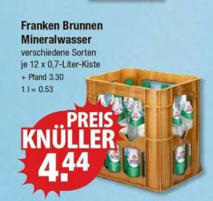 Franken Brunnen Mineralwasser 12 x 0,7-Liter-Kiste