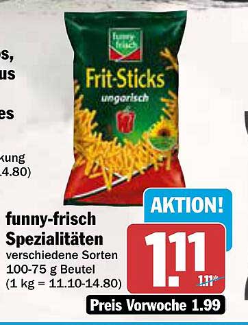 funny-frisch Frit-Sticks ungarisch 100-75 g Beutel