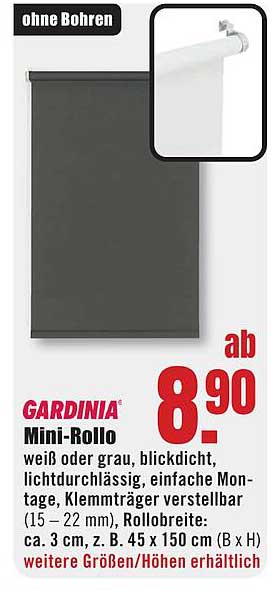 GARDINIA Mini-Rollo - elegant und funktional