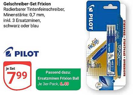 Gelschreiber-Set Frxion von Pilot