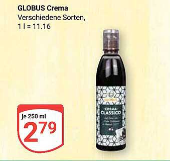 GLOBUS Crema - Verschiedene Sorten, 250 ml für nur 2,79 €